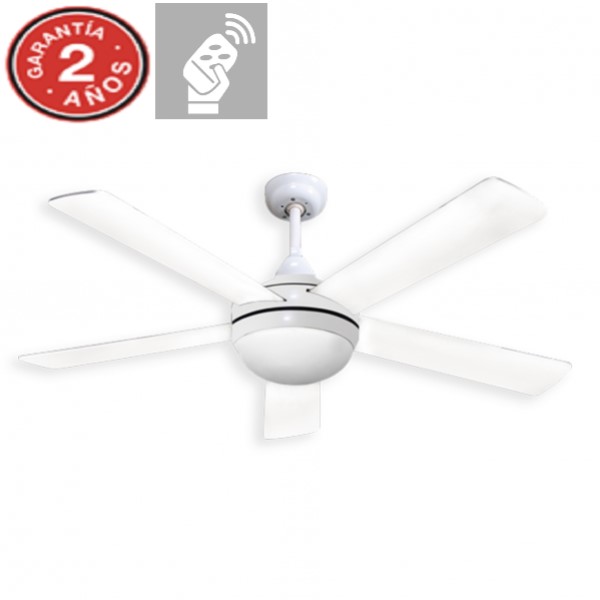 VENTILADOR DE TECHO BLANCO 1320MM CON MANDO | SERFES ILUMINACION