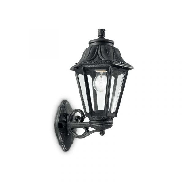 Aplique Pared Exterior Resina Negro