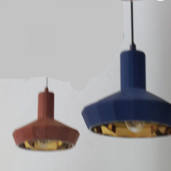 Colgante Cristal Azul Oro