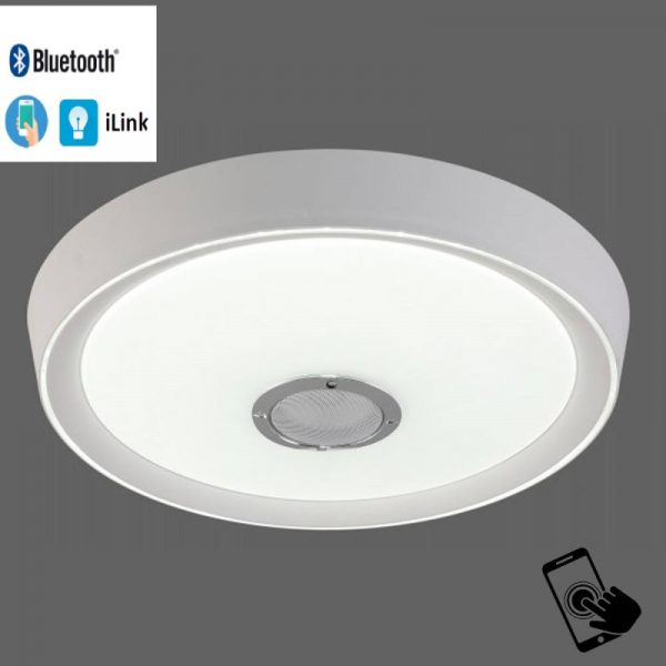 Plafon Led Blanco Con Musica Bluetooth Con App