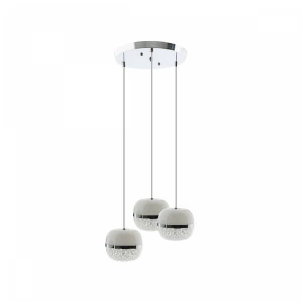 Colgante Led Cromo Con Mando
