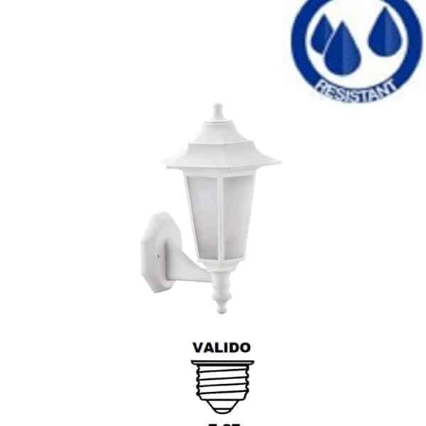 Aplique Pared Farol Exterior Resina