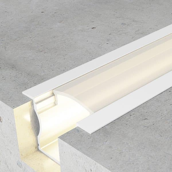 Perfil Tira de Led 220v Empotrar Doble Fondo 2 Metros - Blanco
