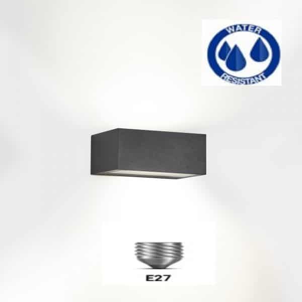 APLIQUE DE EXTERIOR 1XE27 GRIS URBANO IP54
