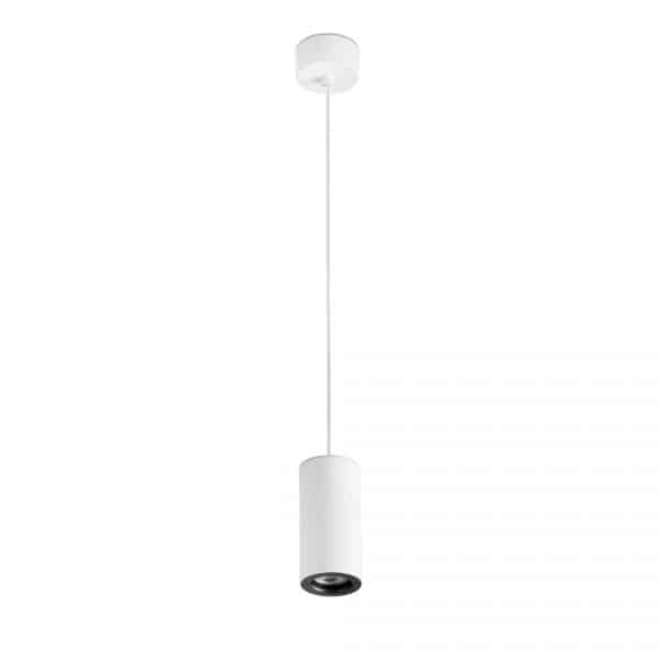 Colgante Cilindro Metal Blanco