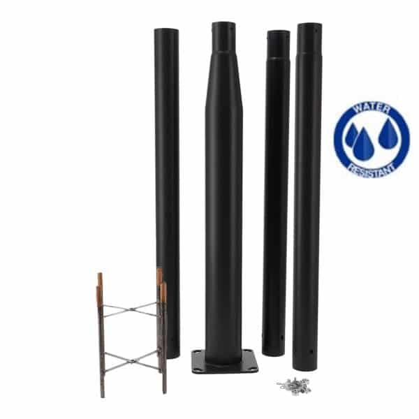 Columna Para Farola 3,7M Desmontable Negro
