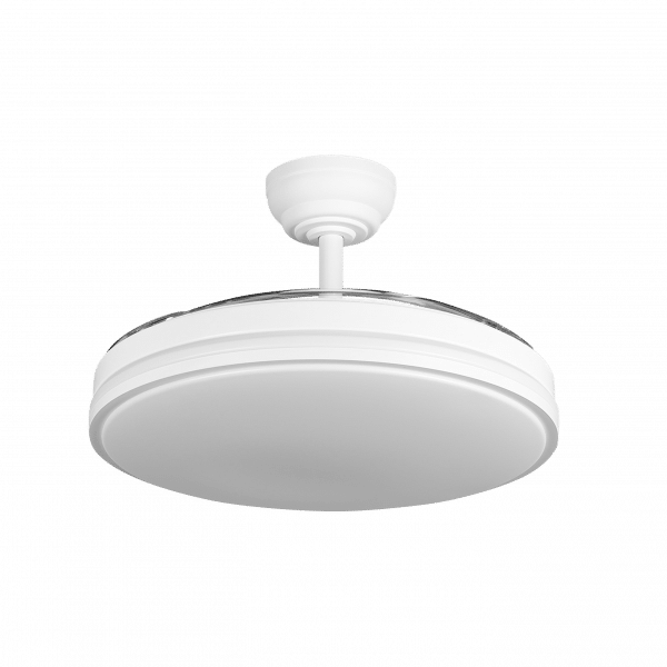 Ventilador de Techo Tiendadeled 30W DC Blanco Dimable CCT 60W 6980LM 3 Aspas Escamoteables