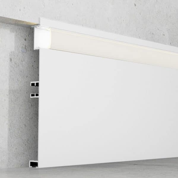 Perfil Barra Rodapie de Aluminio Superficie 2 Metros